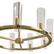 Clarabelle LED Brass Chandelier Ceiling Light, Small